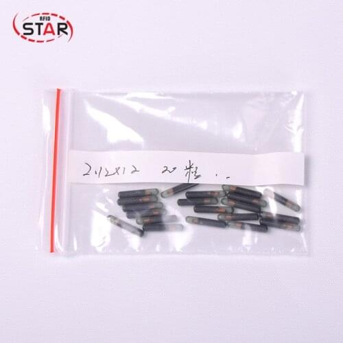 50pcs/lot) T5577 chip FDX-A microchip 2.12*12mm rfid pet Animal microchip transponder 125khz glass tube rfid tag implant chip