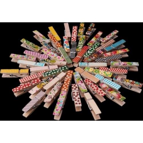 50pcs Durable Natural Wooden Clips For Photo Clothespins Laundry Pins DIY Craft