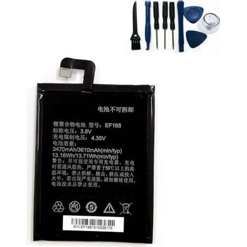 Battery EF168 battery For PPTV Kings 7 King7 PP6000 cellphone Bateries+tool