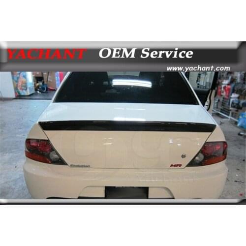 Car-Styling New Fiber Glass FRP Rear Spoiler Wing Fit For 2001-2007 Evolution 7-9 EVO 7 8 9 Type-1 Rear Trunk Spoiler Duckbill
