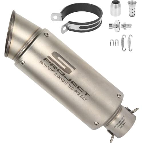 Free Shipping Universal Exhaust Motorcycle Carbon Fiber Exhaust Muffler Escape Pipe Slip On M06 laser + cancellation