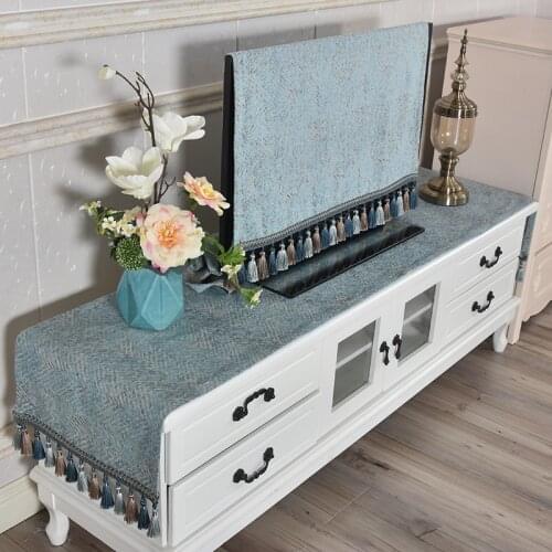 Side Buffet Coffee Table Cabinet Tablecloth aparador Drooping Lace Sideboard middle side Cabinet Mat Long Table cover Long Strip