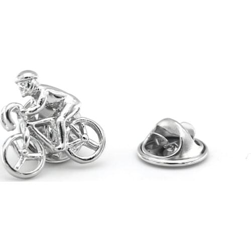 Bicycle Racer Design Suit Pin For Men Fashion Brooch Ladys Lapel Pin Clothing Backpack Badge Quality Brass Material