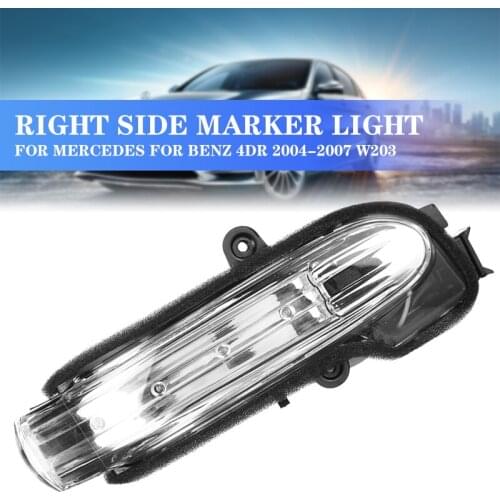 Car Door Wing Side Marker Light Rearview Mirror Turn Signal Indicator Side Light Lamp For Mercedes For Benz W203 4Dr 2004-2007