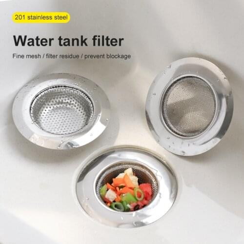 Kitchen Water Sink Filter Stainless Steel Sink Mesh Strainer Bathroom Floor Drain Cover Shower Hair Catche Stopper For Sink
