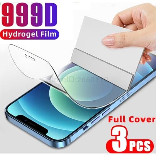 3Pcs Hydrogel Film For Iphone 12 Pro Max 11 Mini Screen Protector For Iphone XS Max X XR 7 8 Plus 6 6S SE 2020 Film Iphone12