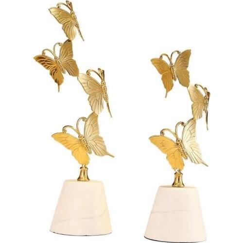 Creative Nordic expensive metal butterfly Gold Crafts ornaments Modern home decorations desktop miniature figurines antique