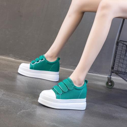 Little White Shoes Womens Spring and Summer 2021 Platform Canvas Shoes Womens All-match Womens Shoes Breathable