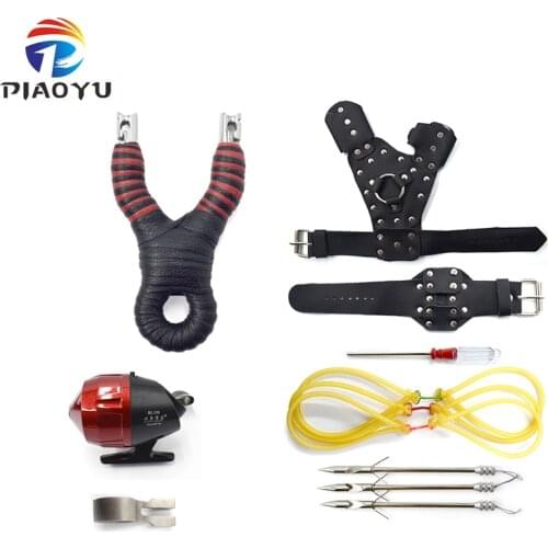 Fish Shooting Metal Slingshot Stainless Steel + Sweatband Traditional Recurve Powerful Slingshot Outdoor Hunting and Fishing