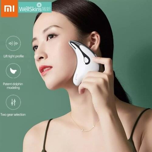 Xiaomi WellSkins Micro Current Intelligent Lifting Scraping Massage Instrument Tighten Face Contour Curve Massage Beauty Devices