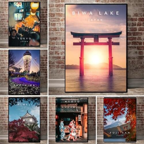 Japan Tokyo City Night Lot Style Choose Wall Art Urban Lights Landscape Art Print Poster Home Wall Decor Canvas Painting