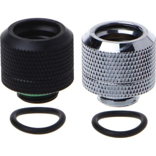 2020 New 14mm G1/4 Thread Acrylic Hard Tube Fitting Hand Twist 3 Laps 10x14mm Connector