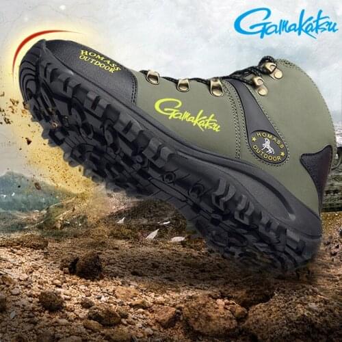 Gamakatsu Fishing Shoes Men Winter Thick Velvet Windproof Fishing Wear Thin Breathable Waterproof Outdoot Sport Fishing Clothes