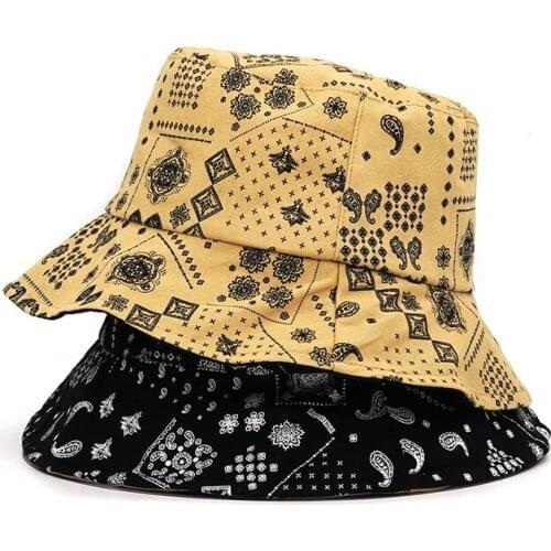 Unisex Summer Foldable Bucket Hat Women Outdoor Sunscreen Cotton Fishing Cap Men Street Hat Sun Prevent Hats
