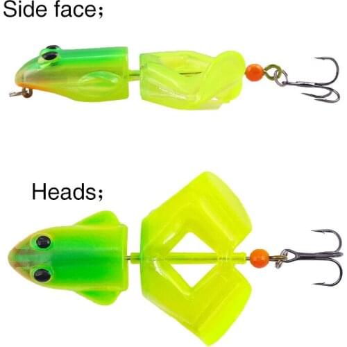 1Pcs Fishing Lure Rotating Frog 8cm / 12.5g Propeller Plastic Thunder Frog Bait Crankbait Jig Perch Carp Pesca Fishing Tackle