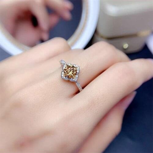 QTT New Design Cute Flower Open Rings Bling Silver Color Finger Ring For Women Wedding Engagement Jewelry Birthday Gifts