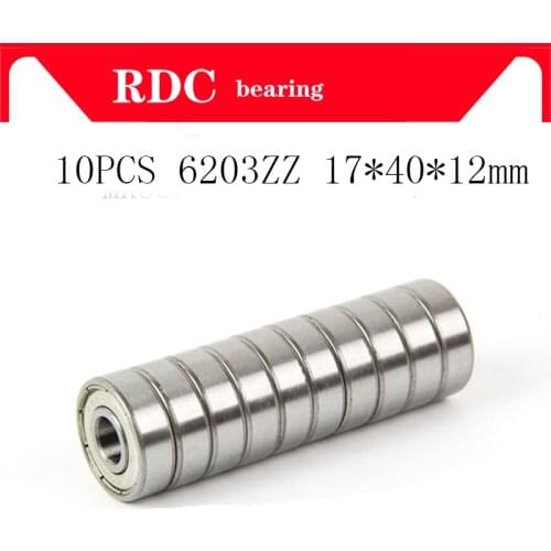 10pcs/Lot High quality ABEC-5 6203ZZ 6203Z 6203 ZZ TB6203ZZ 17x40x12mm Metal seal Bearing Shielded Deep Groove Ball Bearing