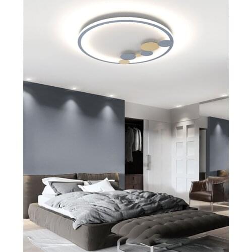 Modern Led Lights Round Ceiling Lamp Living Room Lighting Bedroom Lustre Nordic Simplicity Light Fixtures for Home Study Lamps