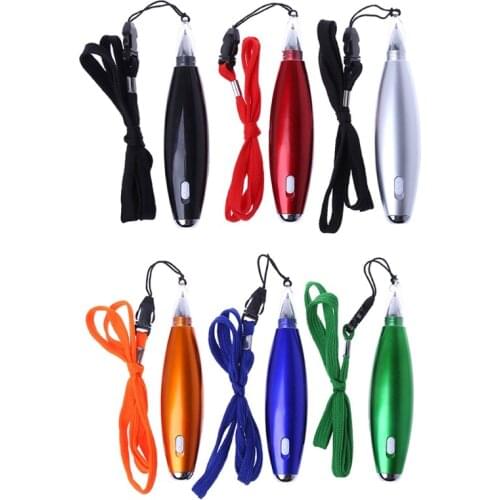 LED Ballpoint Note Pen Stationery Memo Paper Lanyard Pens With Hanging Rope Gift