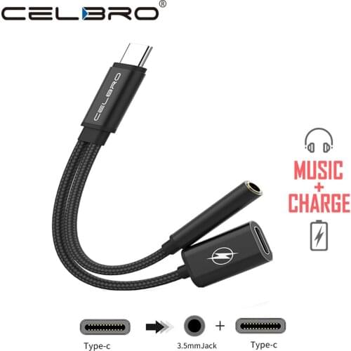 Usb Type C To 3.5mm Aux Audio Cable Kabel Earphone Jack Adapter 2 In 1 Usb-C Aux for Huawei P30 Mate 30 Pro Lite MOTO Z Play