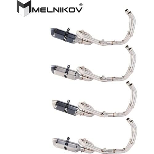 MOTORCYCLE EXHAUST MUFFLER FULL SYSTEM SLIP ON FOR YAMAHA XSR700 2016-2020 MT07 FZ07 FZ-07 MT-07 Tracer 2014 TO 2020 Exhaust