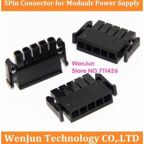 High Quality new 5pin PSU Modular Power Supply 5-Pin Connector - Dual Side Lock 10pcs/lot