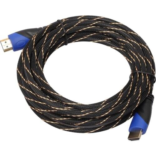 0.5/1/1.8/3M Braided HDMI-compatible Cable V1.4 AV HD 3D For PS3 Xbox HDTV Meters 1080P With Skidproof Gold-plated Plug Head