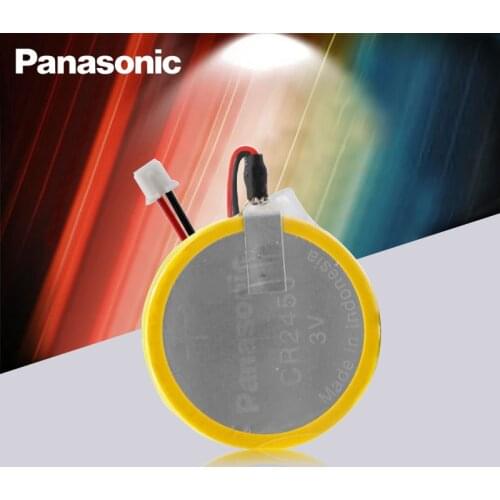 1pcs New Original Panasonic CR2450 battery with solder pin plug wire bonders CR 2450 3V AFPX-BATT FP-X Series PLC Batteries