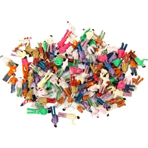100 Assorted Painted People Passenger Figure 1:150 Layout Scenery Building