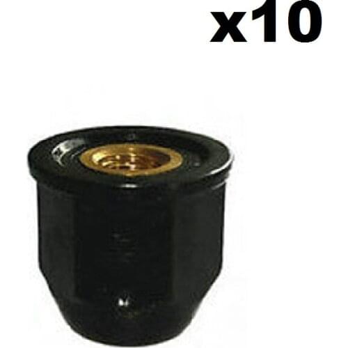 10x For Honda 75307-SN7-000 Moulding Nut With Brass Insert M4-0.7 12mm Flange OD / Nylon Retainer Clip