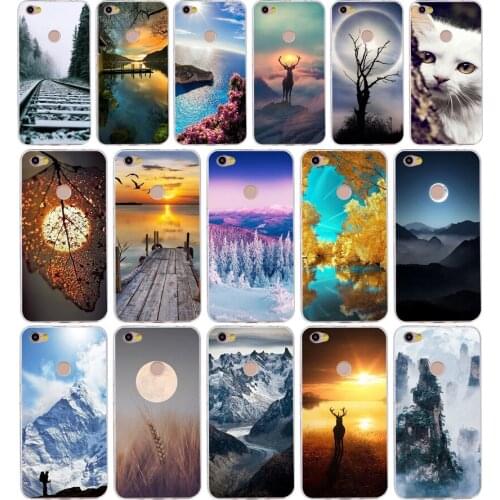 224H Mountains Bamboo Sea Deer Cat Nature View Silicone Soft Tpu Cover phone Case for xiaomi redmi 4a 6a 4x note 5a pro mi a1