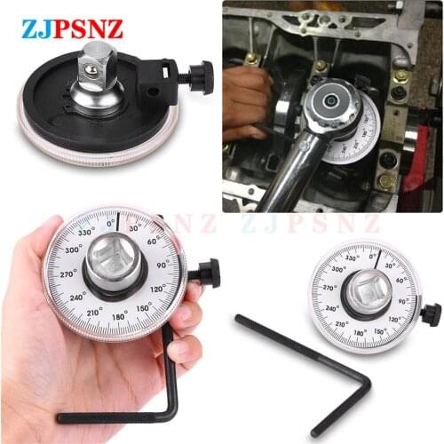 360° 1/2 Inch Adjustable Drive Torque Angle Gauge Auto Garage Tool Set Professional For Hand Tools Wrench Auto Repair Measurer