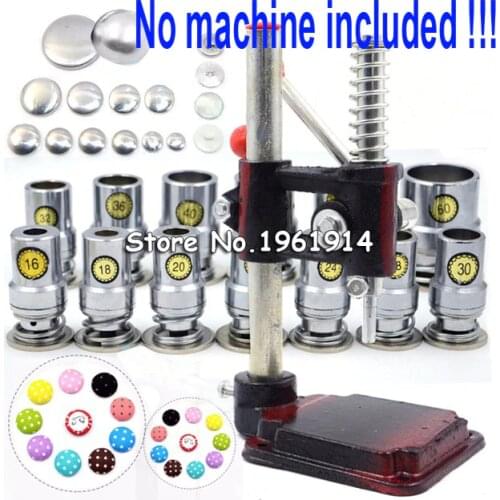 500Set/lot #16-60 13sizes Round Fabric Aluminum Covered Cloth Button W/1 Tool Metal Bread Shape For Handmade DIY Free Shipping