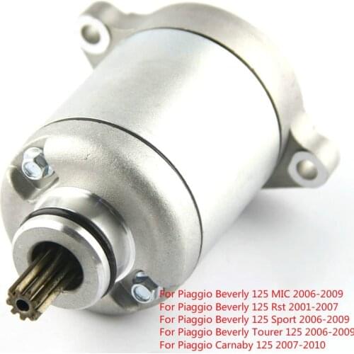 Motorcycle Accessories Starter Engine Parts Motor for Piaggio Beverly MIC Rst Sport Hexagon 125 LX4 Liberty Delivery/Elle