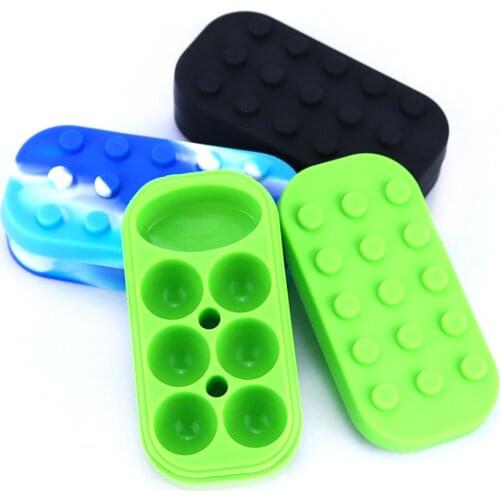 10Pcs Non-stick Silicone Jar Kitchen Case Container Wax Oil Butane Storage Box Shisha Cigarette Herb Jars Smoking Accessories