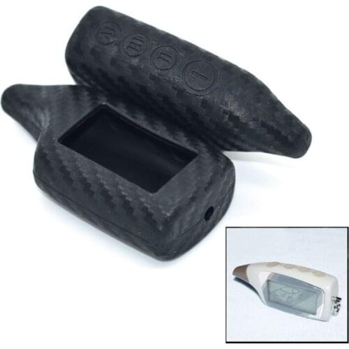 Magicar 5 Carbon Silicone Alarm Remote Keychain Case M5 silicone case for Scher-khan magicar 5 /magicar 6 lcd two way car remote