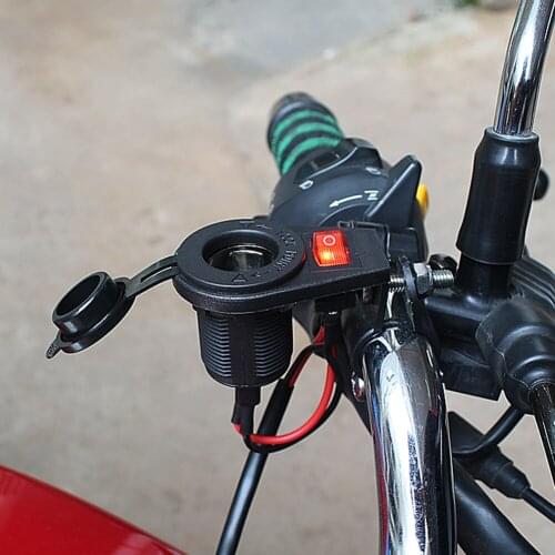 CS-332A1 Cigarette Lighter Socket Car Motorcycle with Switch Wire Fuse DIY Kit Outdoor Personal Motorcycle Accessories