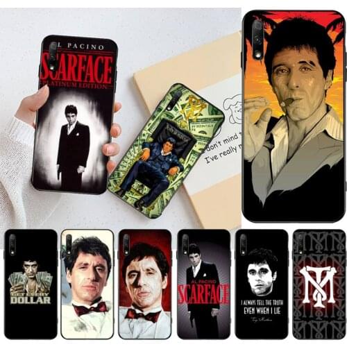 CUTEWANAN Scarface Tony Montana TPU Soft Silicone Phone Case Cover for Huawei Honor 30 20 10 9 8 8x 8c v30 Lite view pro