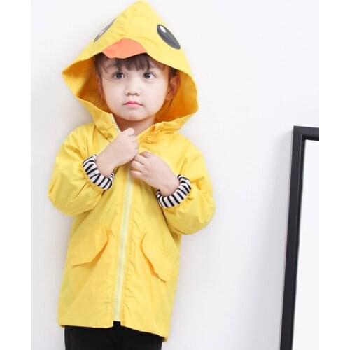 Kids Coat Unisex Childrens Cute Duckling Hooded Jacket Kids Jacket Baby Girls Boys Coat Full Jacket Baby Clothes