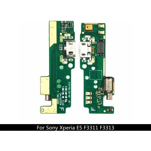 For Sony Xperia E5 F3311 F3313 USB Charging Port Dock Plug Jack Connector Charge Vibrator Board With Microphone Flex Cable Parts