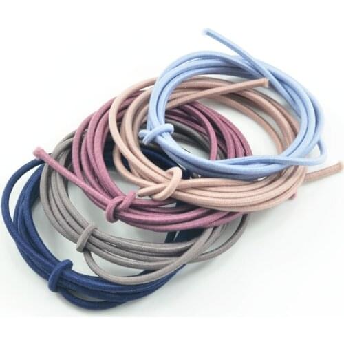 5 Meters Elastic Rubber Hair Band Ties for DIY Womens Hair Accessories Grey