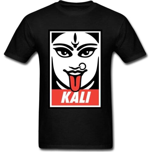 Indian Goddess Kali Tshirt Sex Pin-Up Poster Men T Shirt Hipster 2018 New Arrival Mens Fairy Tale T-Shirt 100% Cotton Clothes