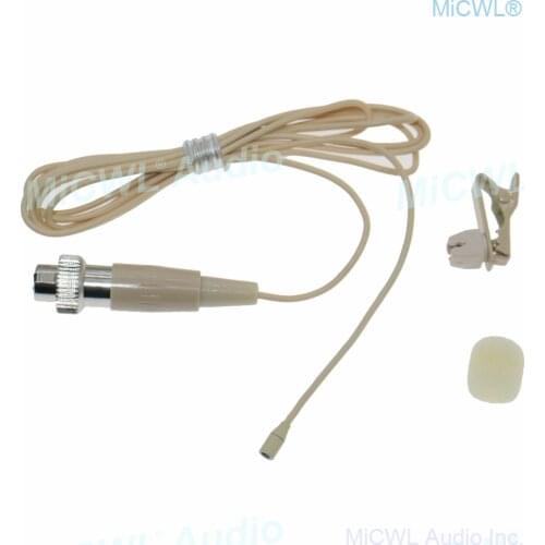 Good Hidden mini Lavalier Tie Clip Microphone for MiPro Wireless Lapel Mike System TA4F 4Pin Lock