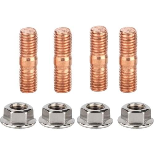 Stud Kit Double-Ended Stud M10X1.50 Thread T3 T4 T6 High-Strength Turbine Stud Kit Flange Nut Automotive Universal