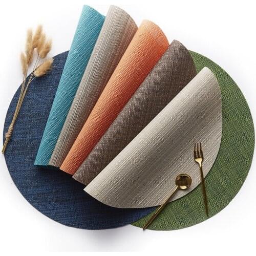 PVC Mat Circular Coasters Hotel Restaurant Supplies placemats for Kitchen Table coasters dinning table decoration