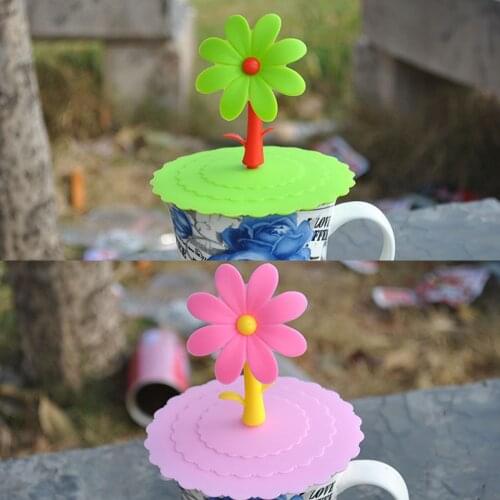 Water Drinking Cup Lid Silicone Anti-dust Bowl Cover Cup Creative Silicone Tree Leakproof Coffee Mug Suction Lid Cap Sealed Cup