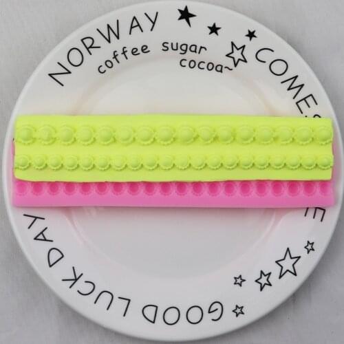 Small Pearl Lace Fondant Silicone Mold Cake Lace Mold XGY-308