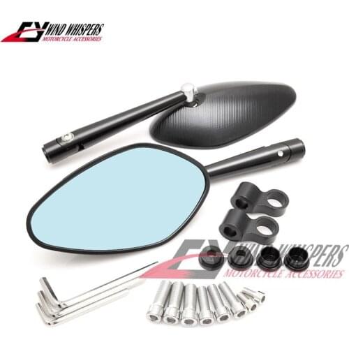 Motorcycle Black CNC aluminum Motorcycle rearview mirrors For Bmw Ducati Honda Suzuki Kawasaki Yamaha Benelli Modified classics