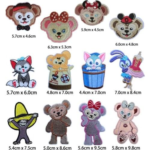 Lovely Bear, Kitty, Rabbit badge Embroidered Iron on Patch, Cartoon Animal Kids Jacket Backpack DIY Clothing Accessories