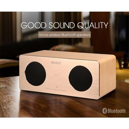 New Wooden Bluetooth Speaker HIFI Wireless Speakers Mini Portable Dual Bass Subwoofer Music Player Support TF Card AUX Sound Box